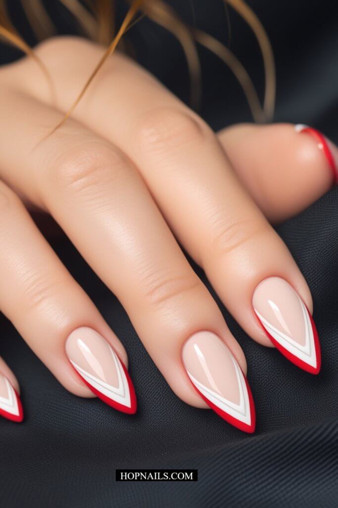 Double Chevron Nail Design