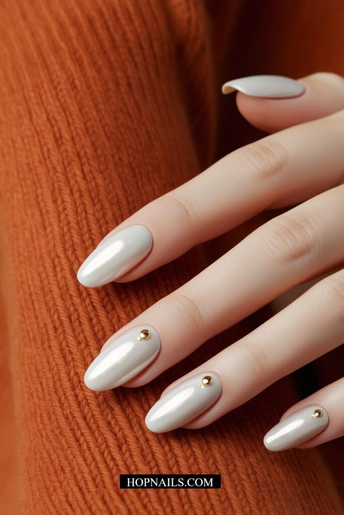 Dove White and Metallic Gold