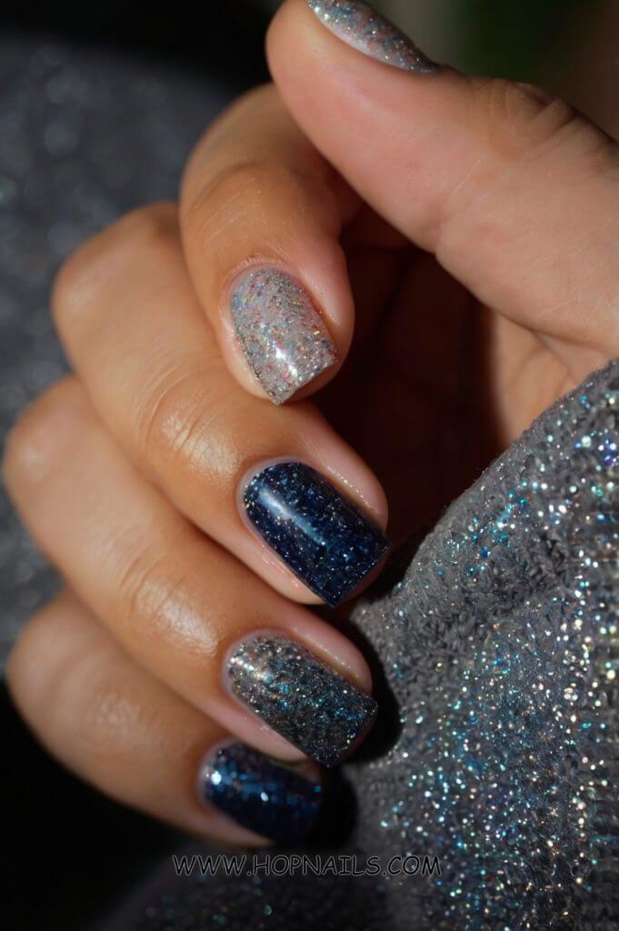 Glittery Gradient manicure