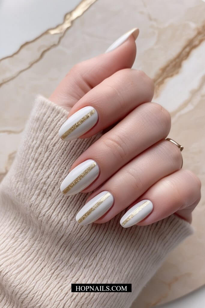 Gold Glitter Stripes