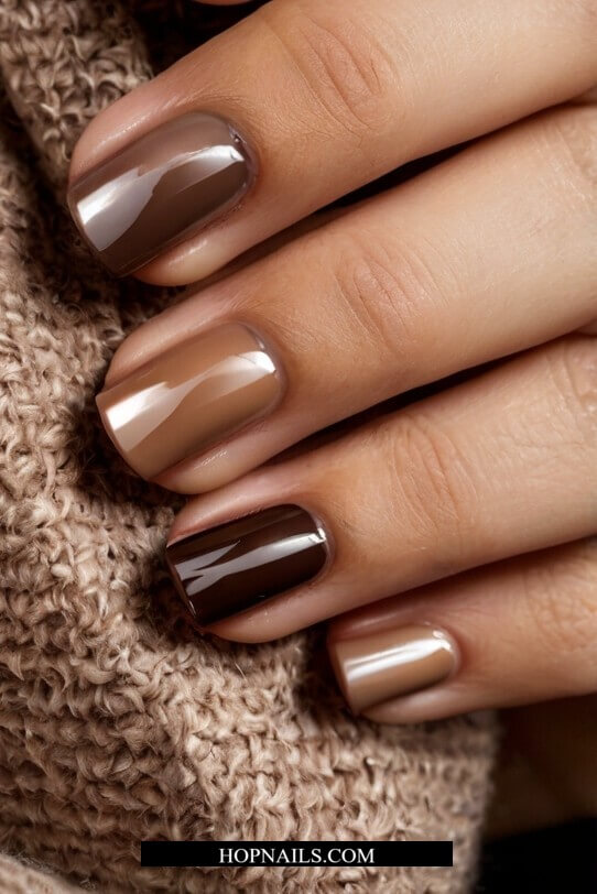 Gradient Glazed Donut Winter Nails