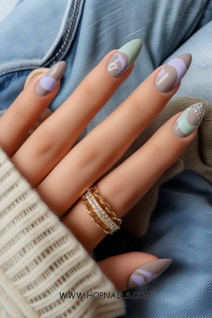 Gray Overlay nail