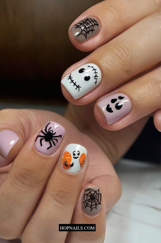 Halloween Motif Nails