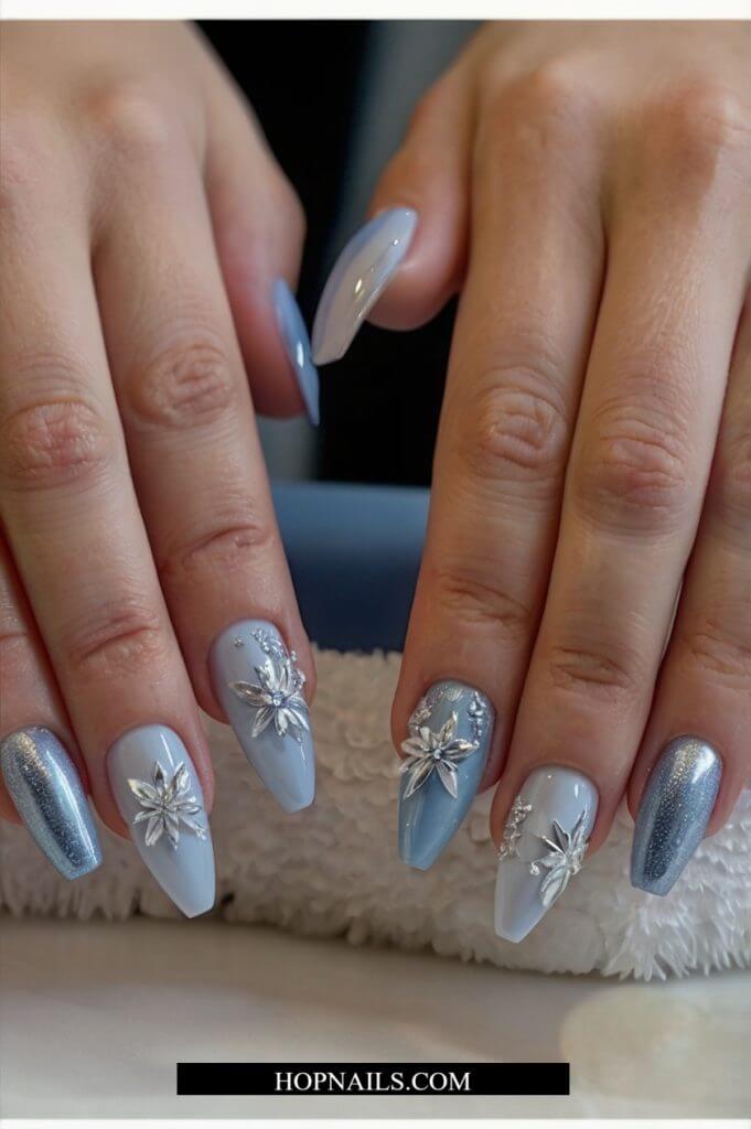 Icy Blue Demure Manicure
