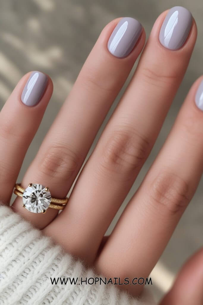 Lavender Light Gray nail