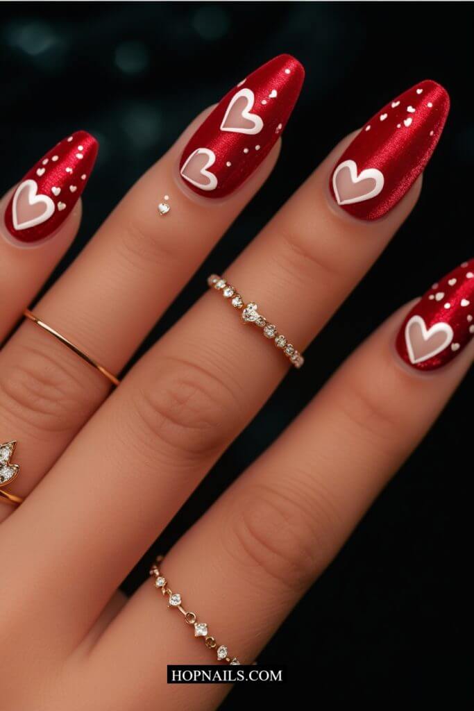 Velvet Hearts nail
