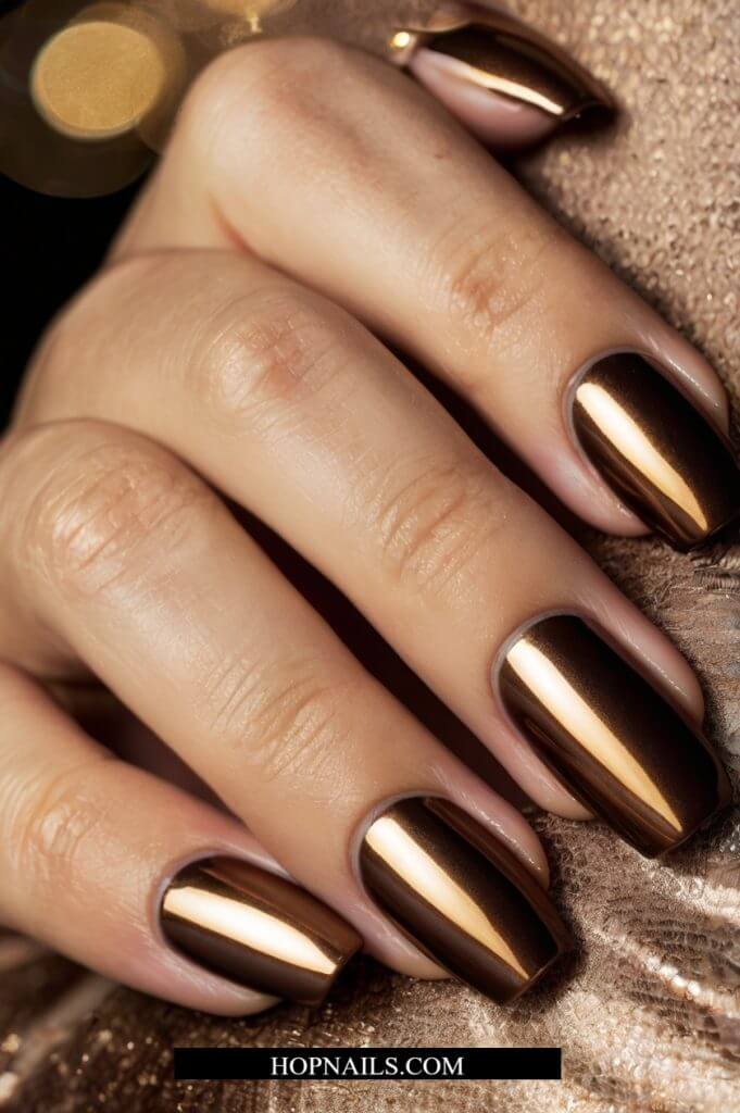 White Chocolate Chrome Manicure