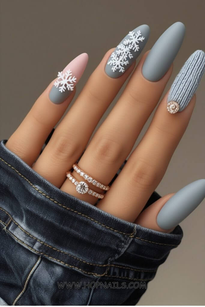 Winter Sweater Nails
