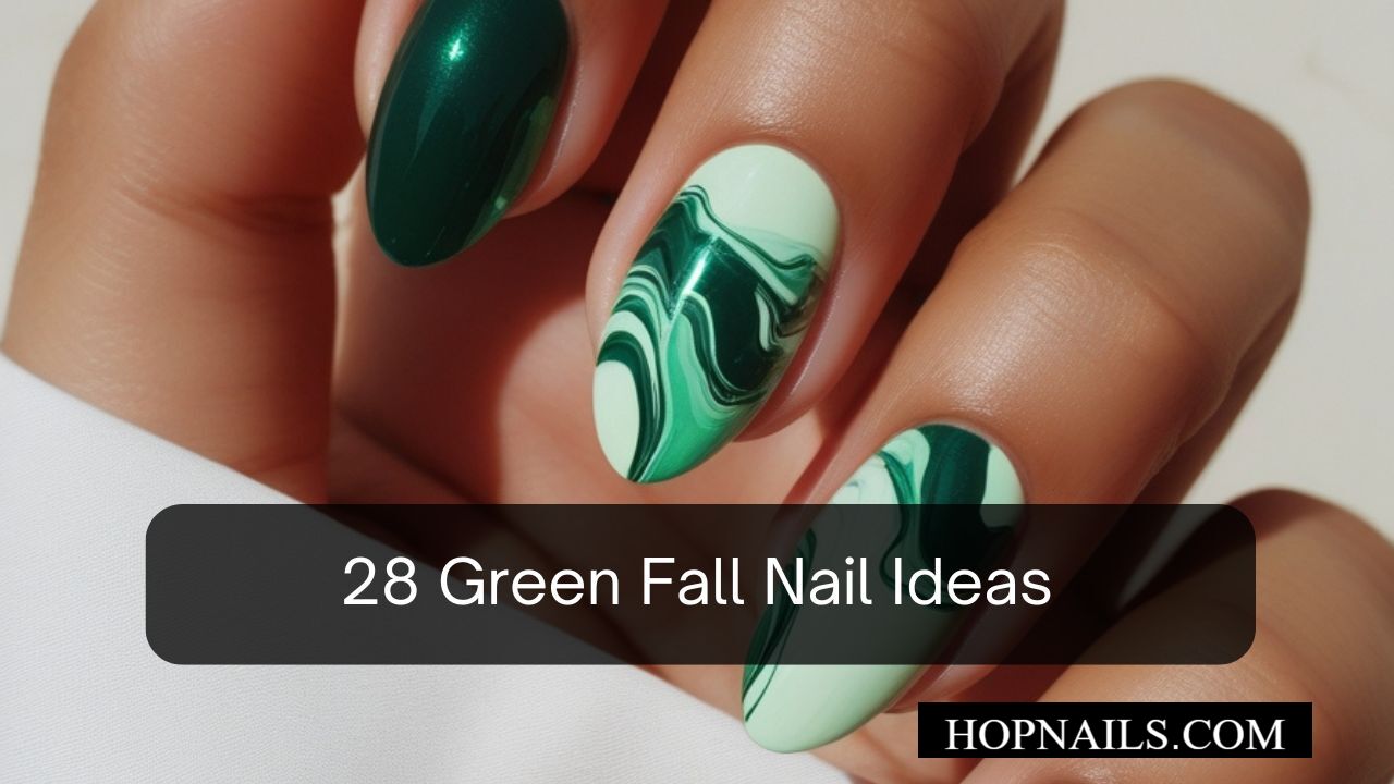 28 Green Fall Nail Ideas
