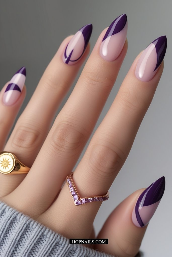 Abstract Plum nail