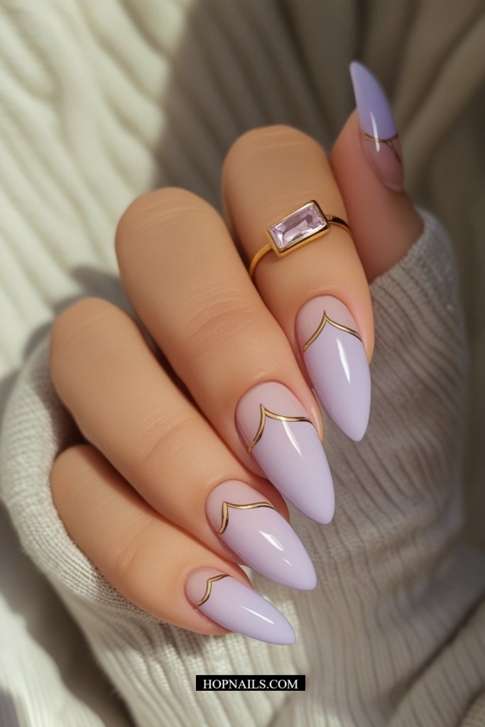Ametrine Inspired nail