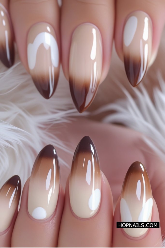 Brown Accents nail