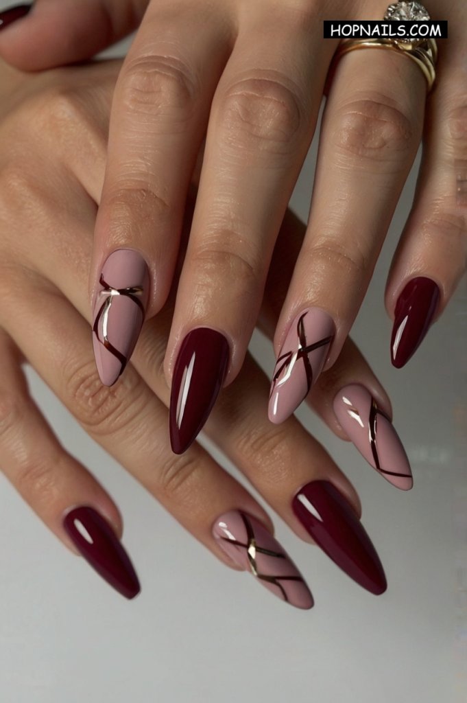 Burgundy Nails