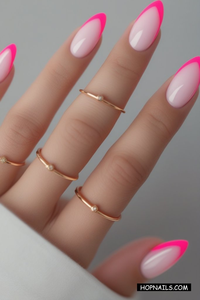 Candy French Tip Nails