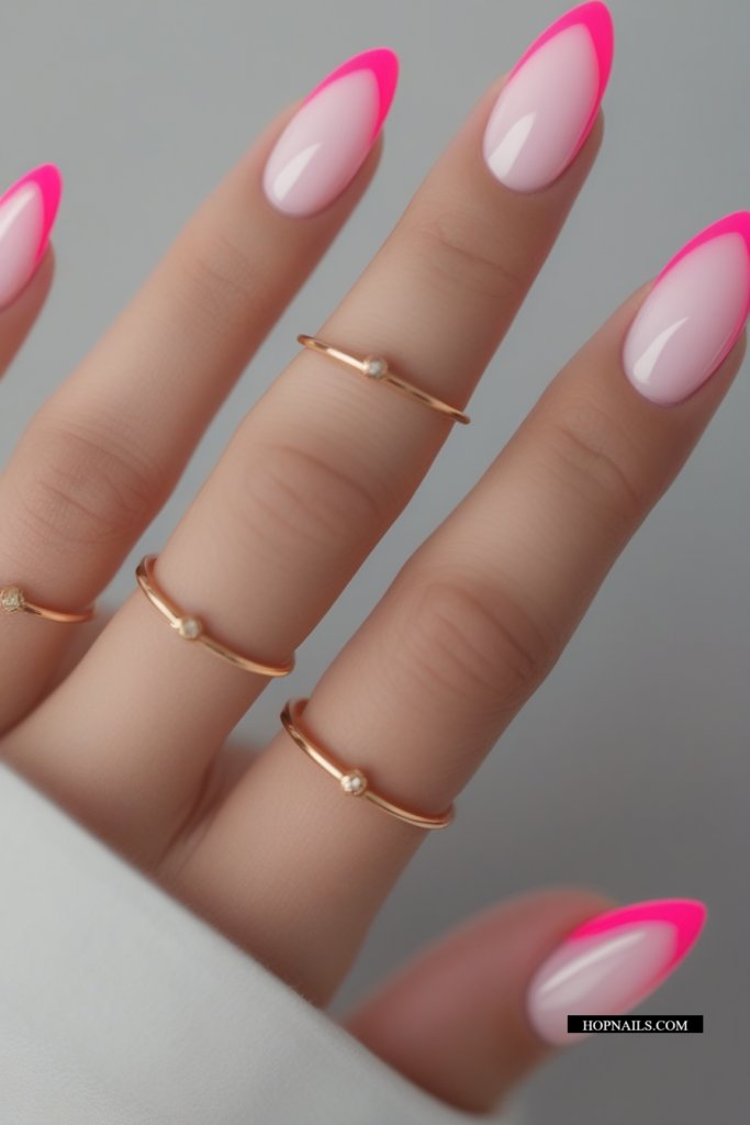 Candy French Tip Nails
