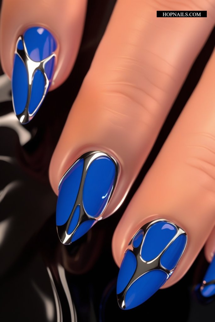 Chrome Accents nail