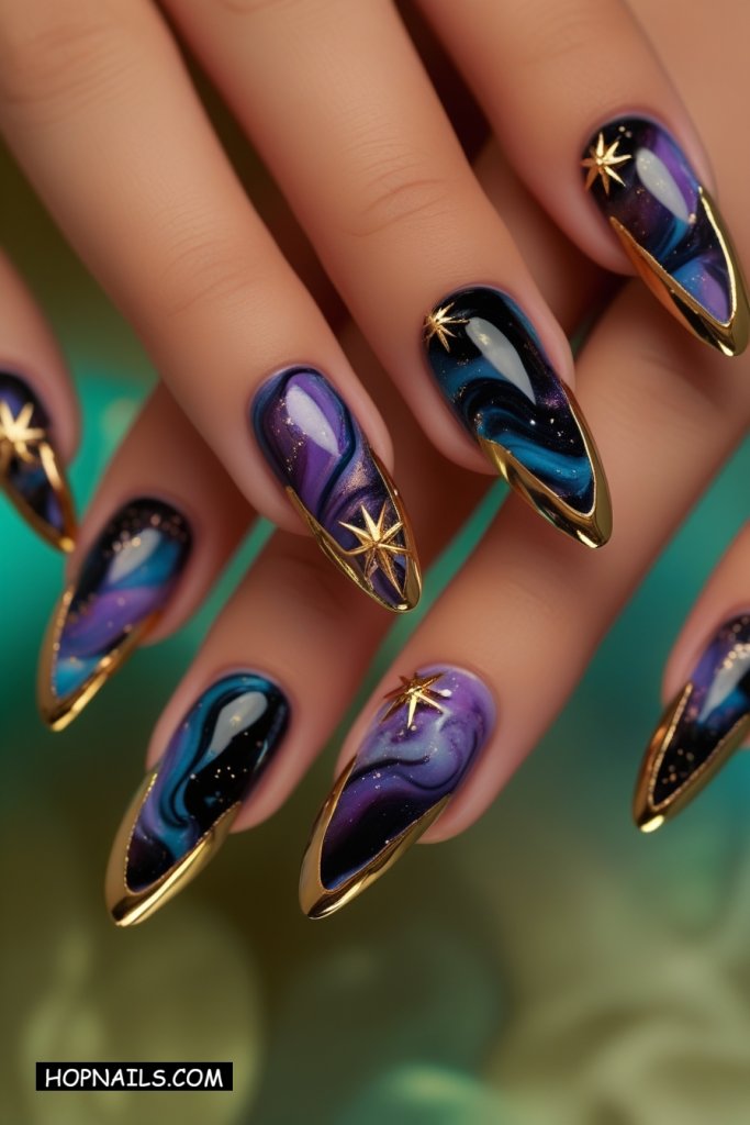 Chrome Drip nail