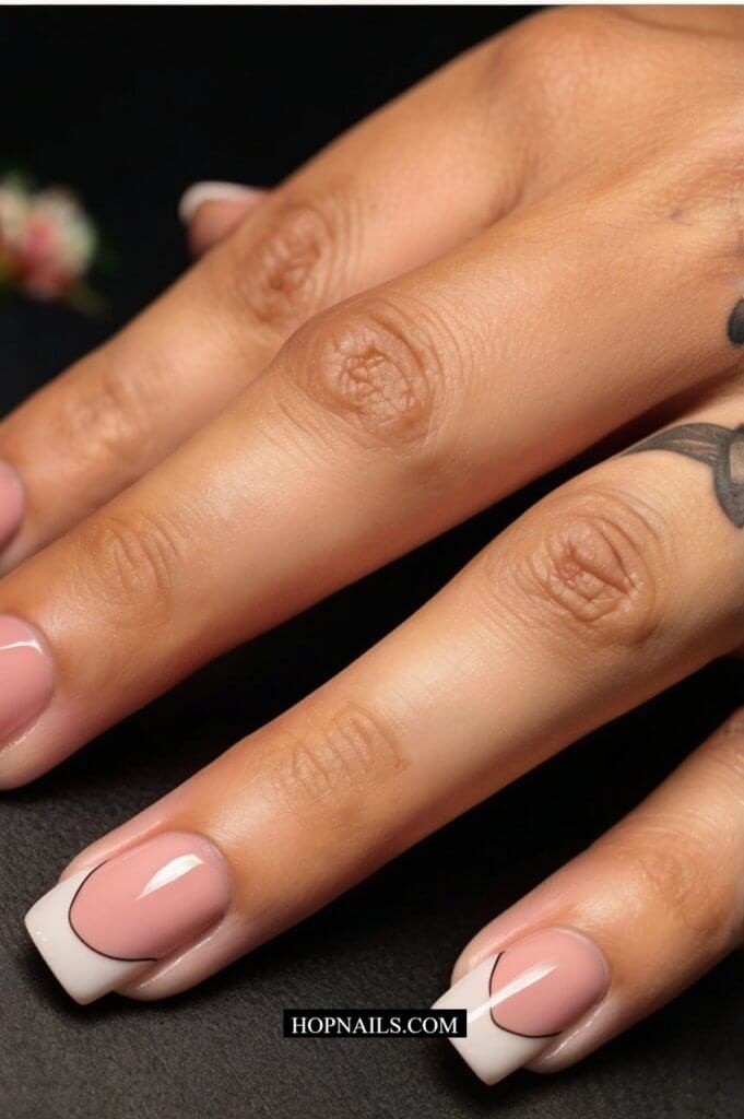 Classic French Tips nail