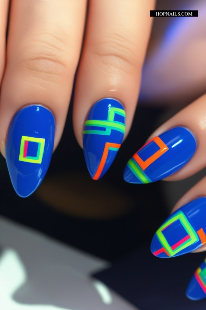 Colorful Squares nail