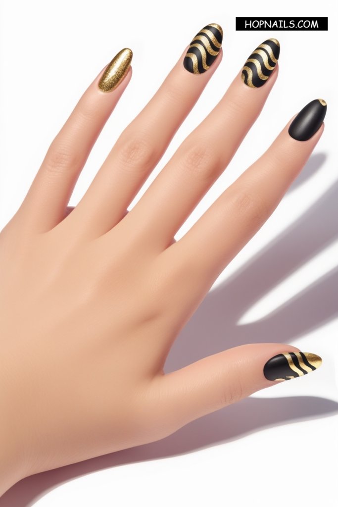 Disco Waves nail