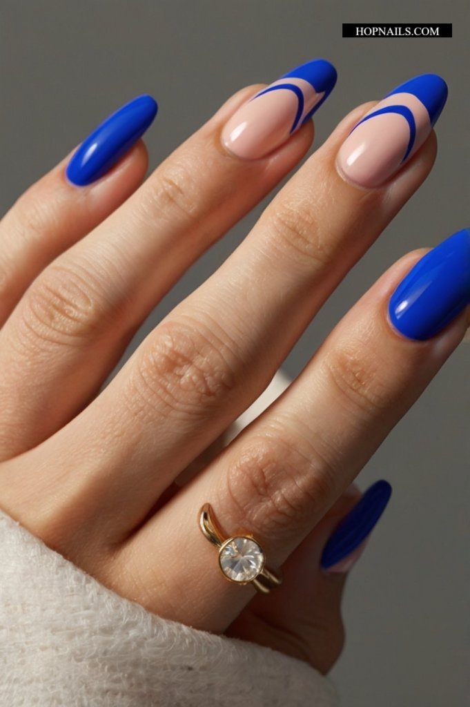 Double French Mani nail