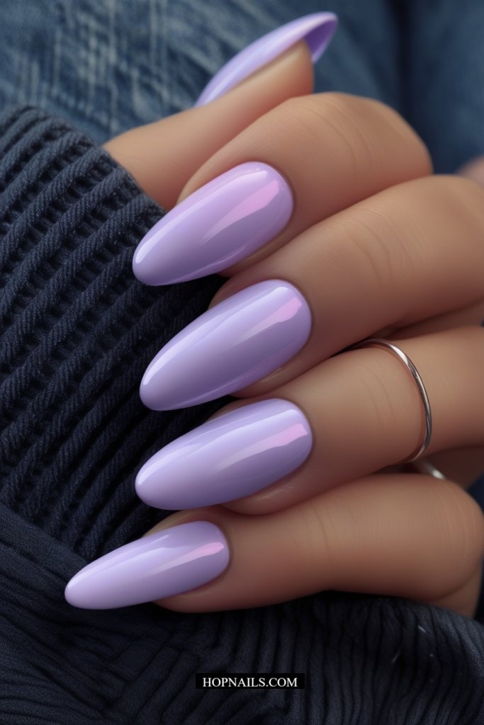 Glazed Lavender Donut nail
