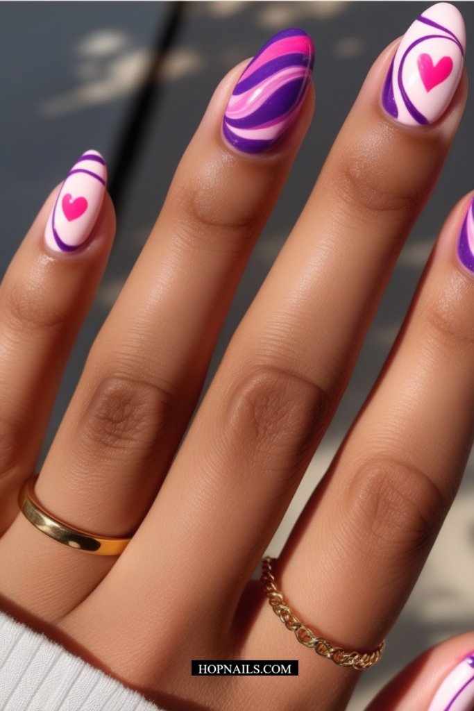 Groovy Love nail