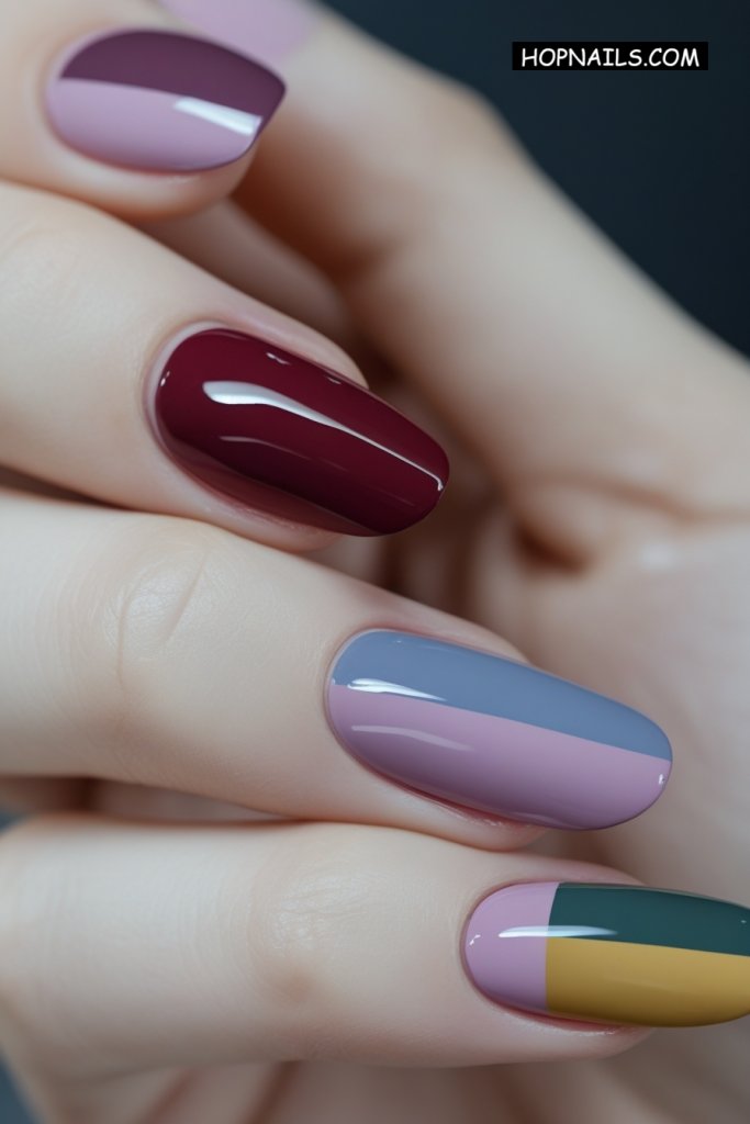 Half and Half Nails