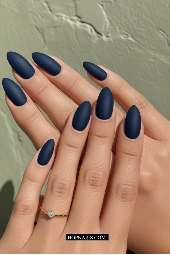 Matte Navy nail
