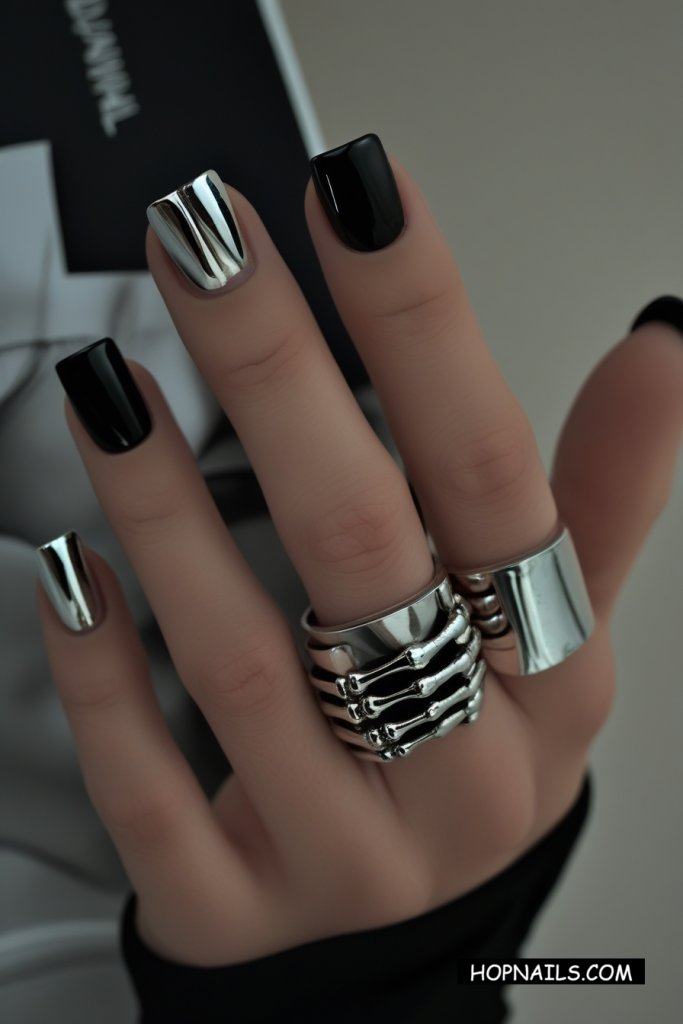 Metallic Accent nail