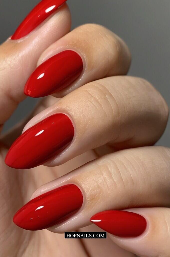 Metallic Red nail