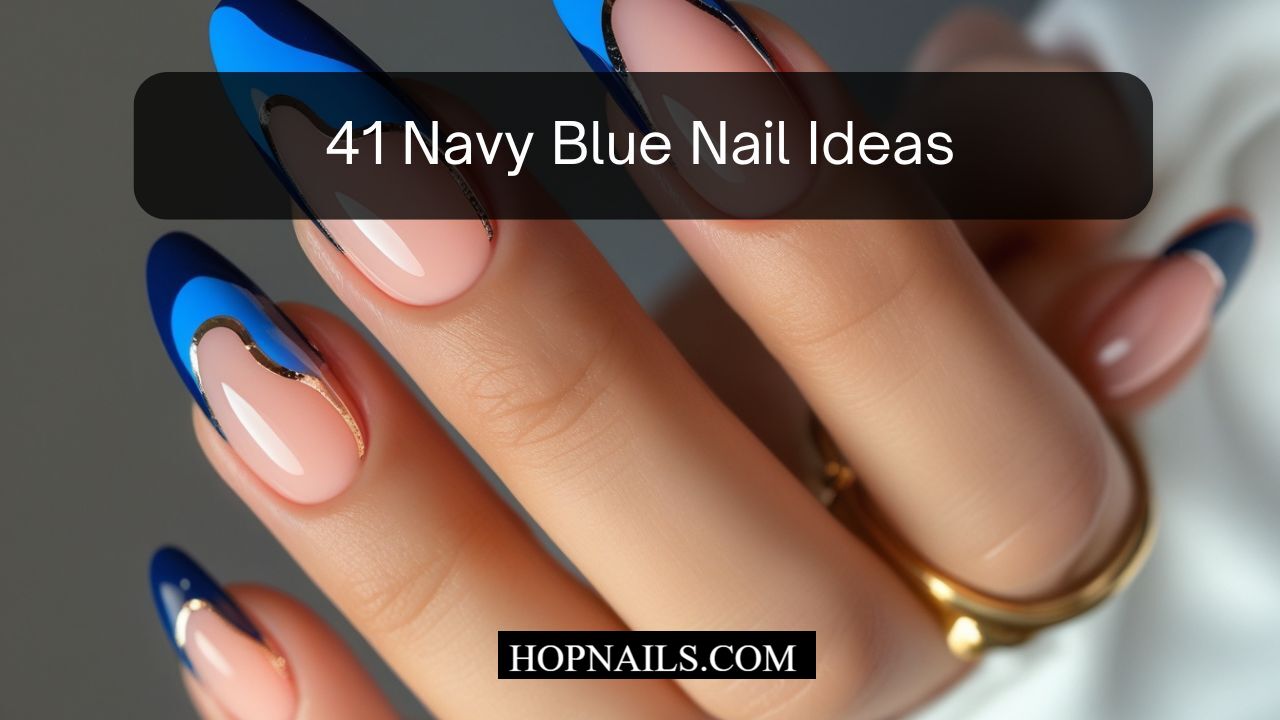 Navy Blue Nails
