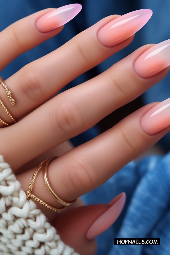 Pale Pink Aura Nails