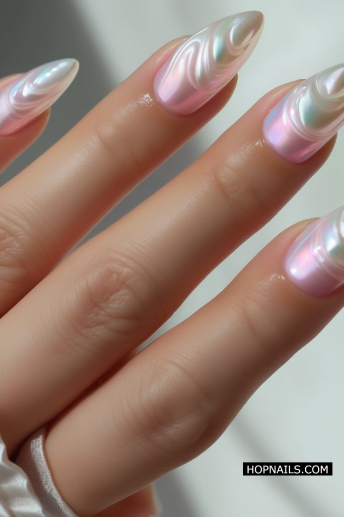 Pearl Mani nail