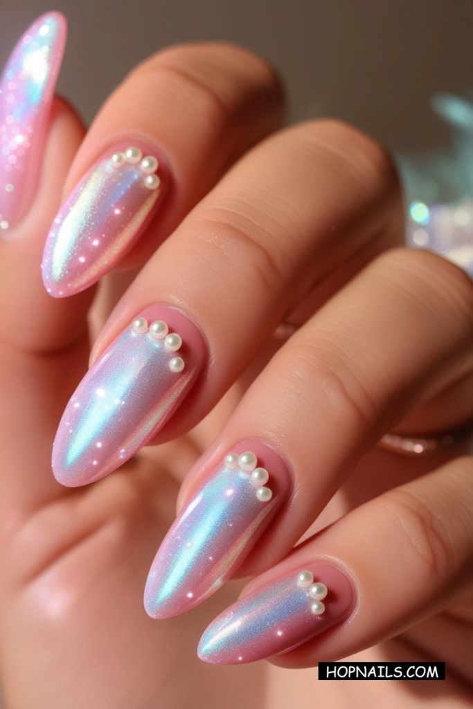 Pearly Pink Nails