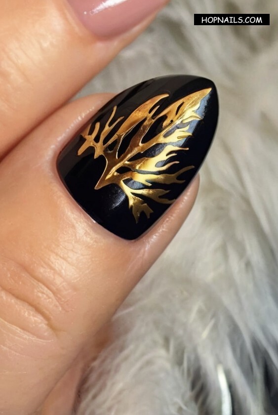 Pointed with Thumb Detail nail