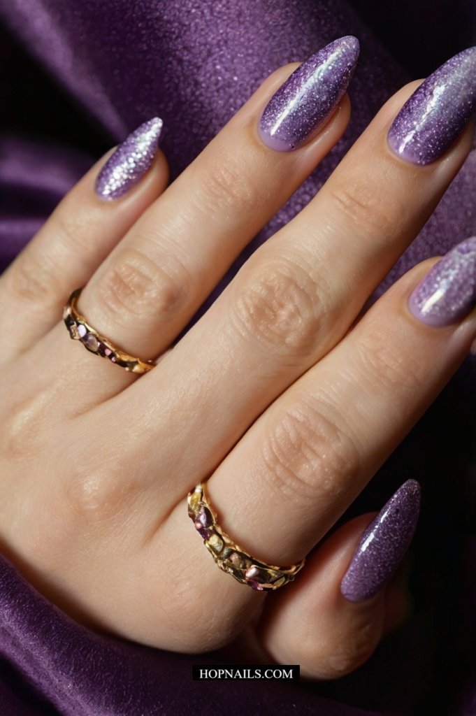 Purple Crushed Velvet nail