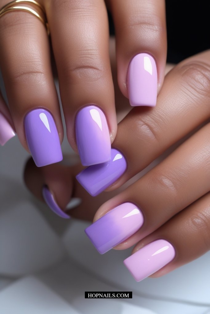 Purple Ombré nail