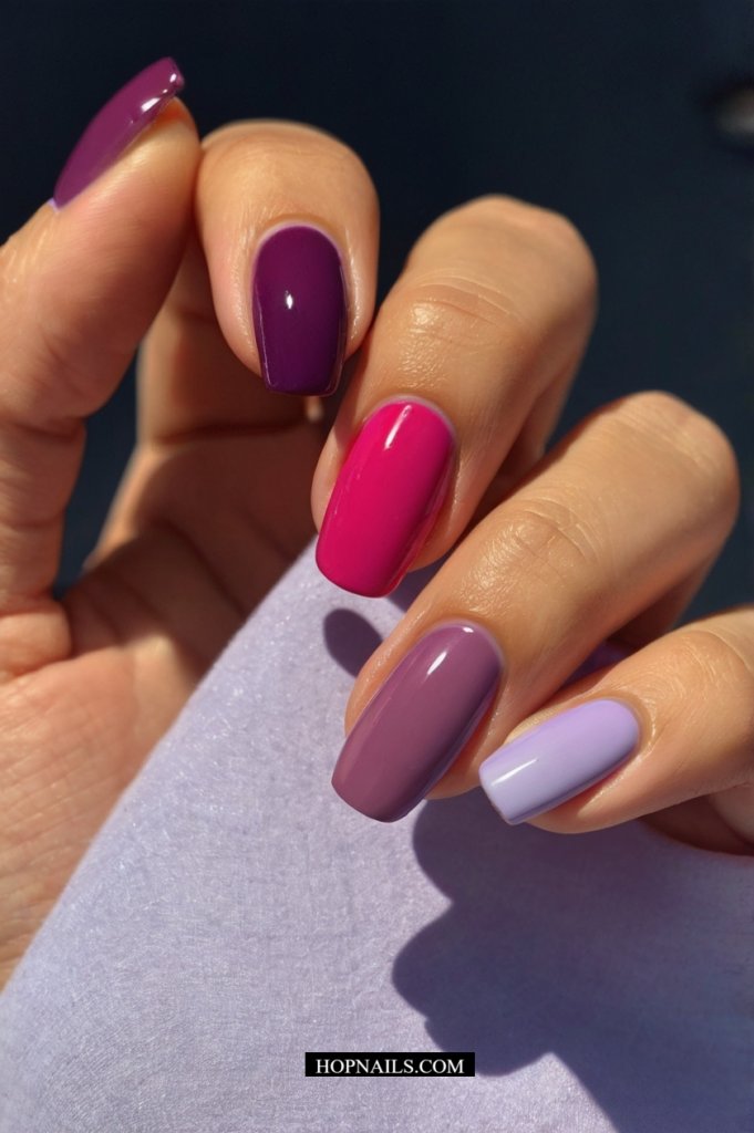 Purple Tonal nail