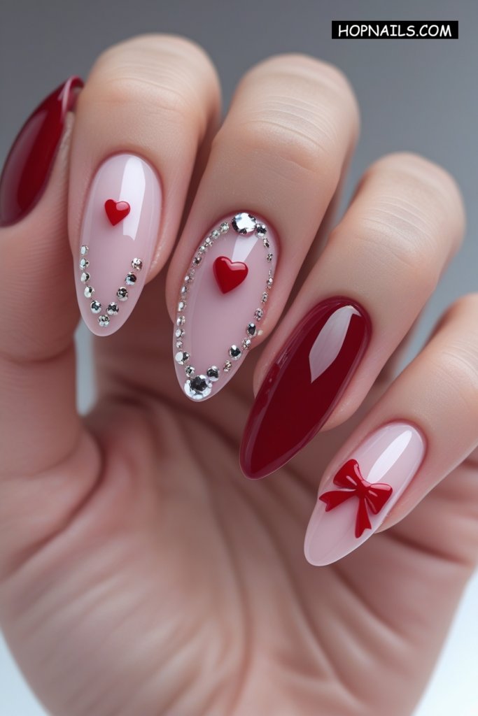 Red Coquette nail