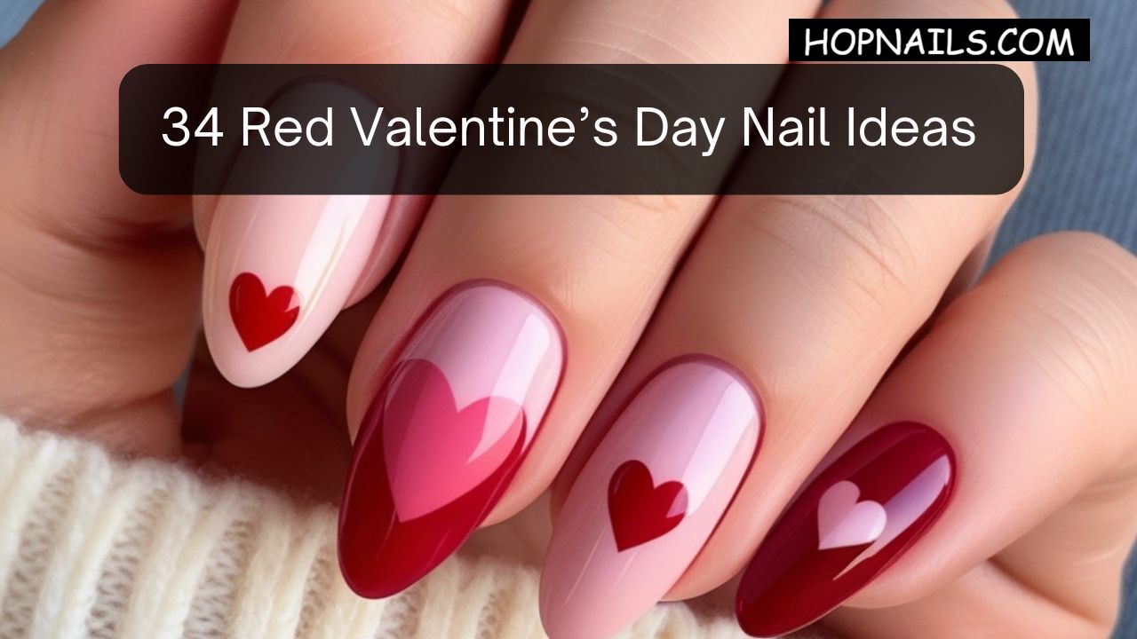 Red Valentine’s Day Nail