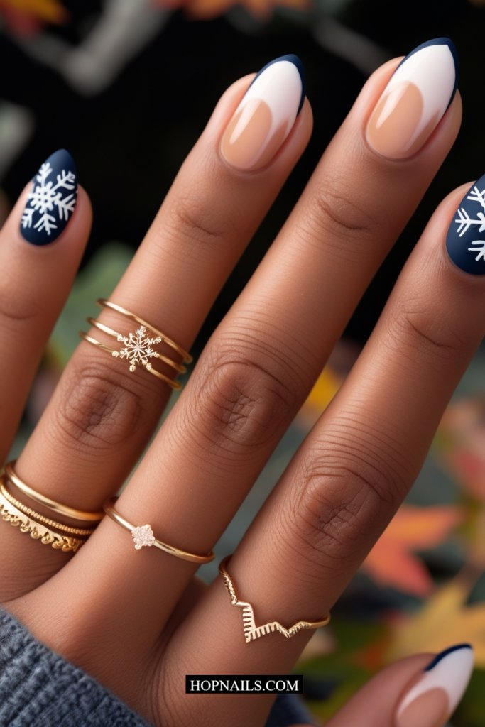 Seasonal Navy Nails