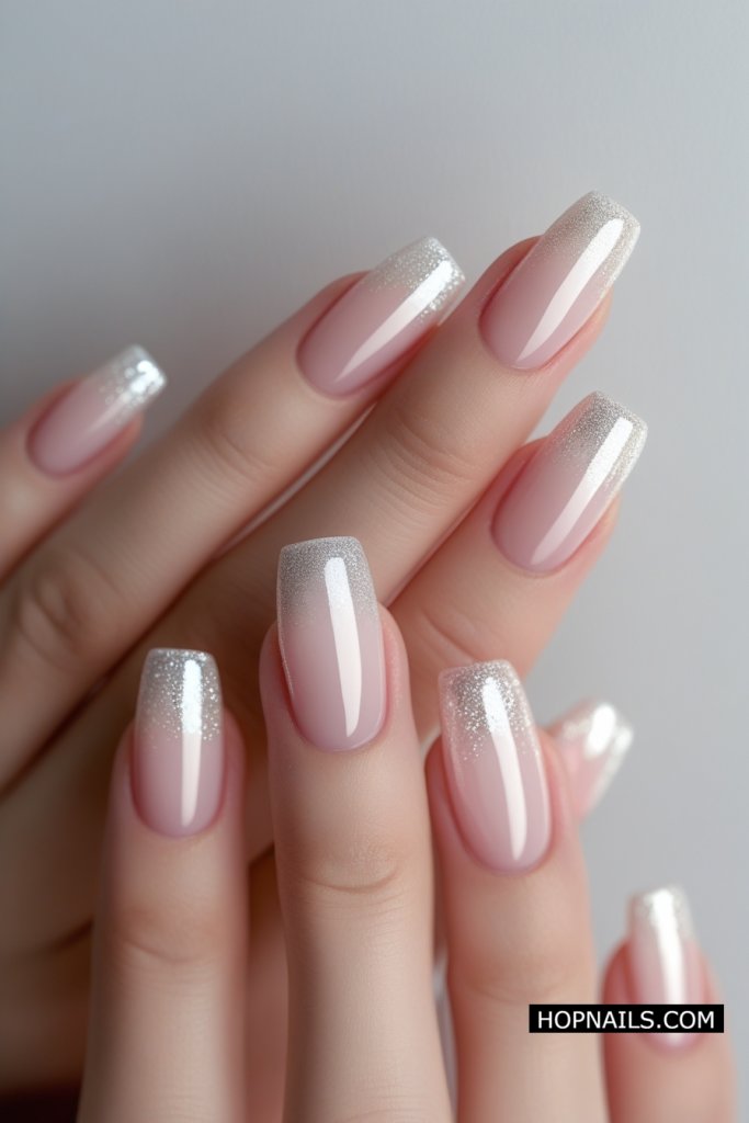 Shimmery Ombre nail