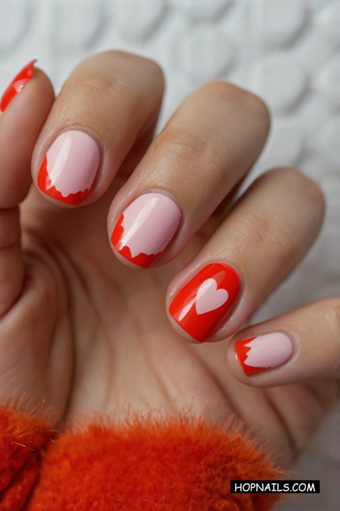 Short Heart Nail Art Ideas