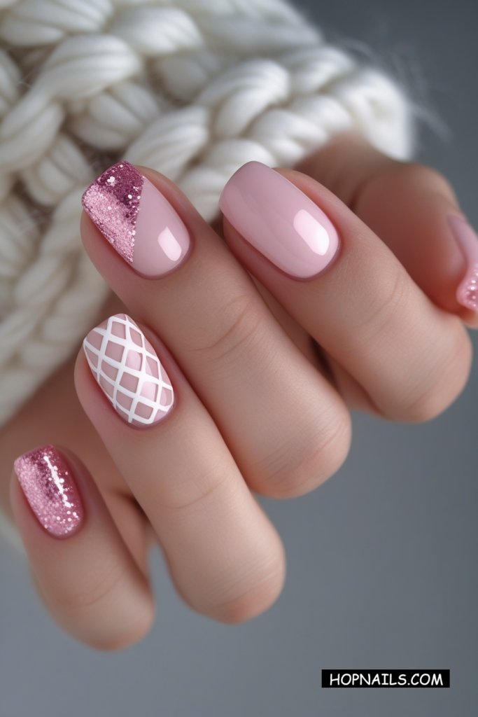 Short Light Pink Nails