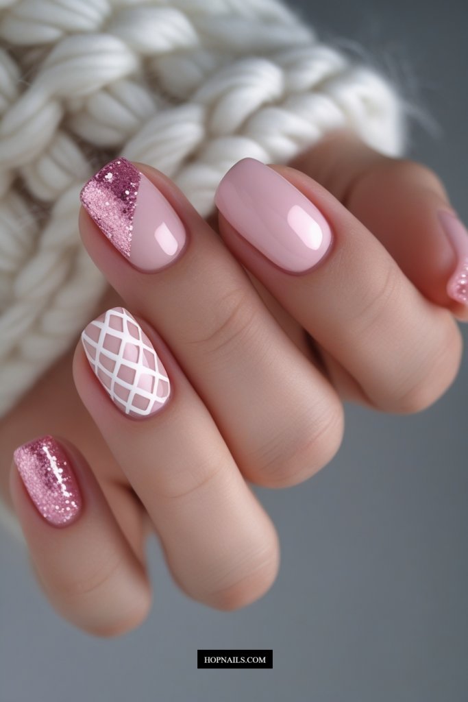 Short Light Pink Nails