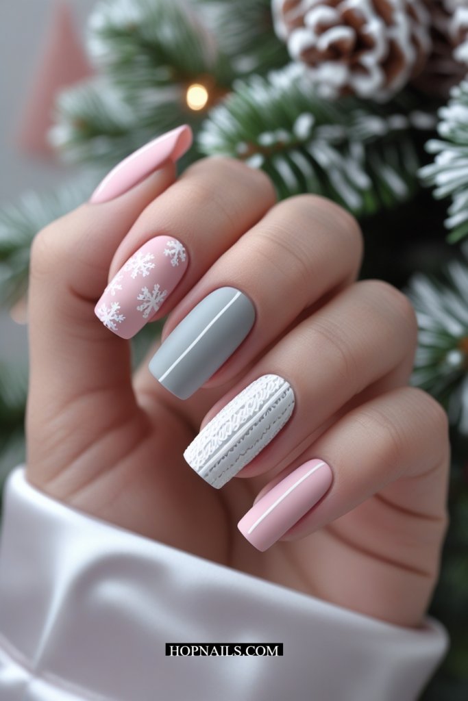 Snowy and Soft nail