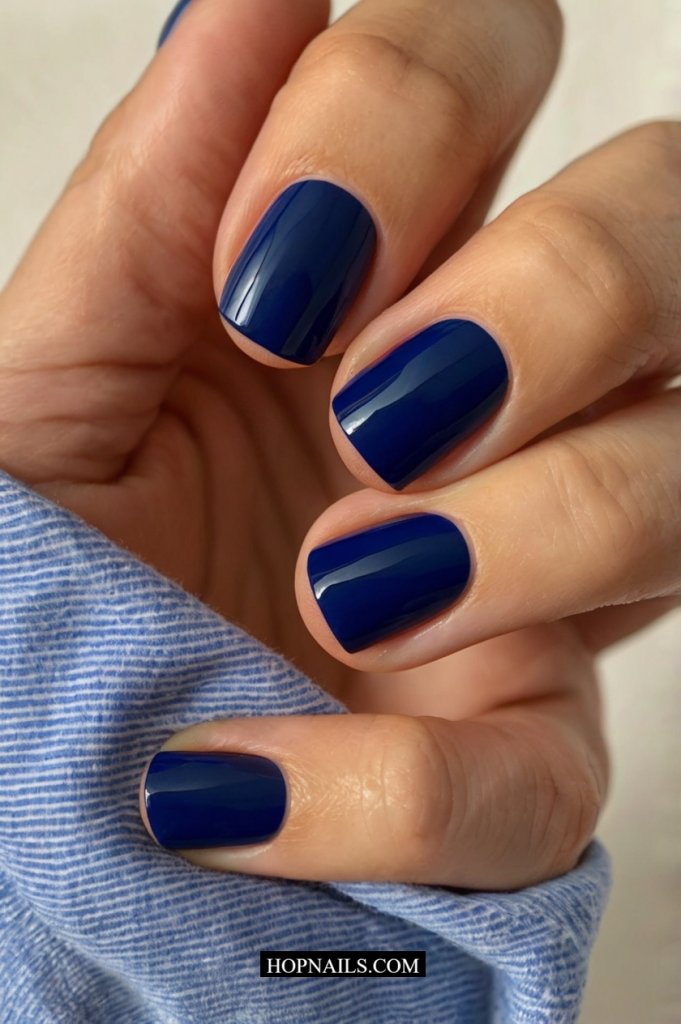 Solid Navy Blue nail