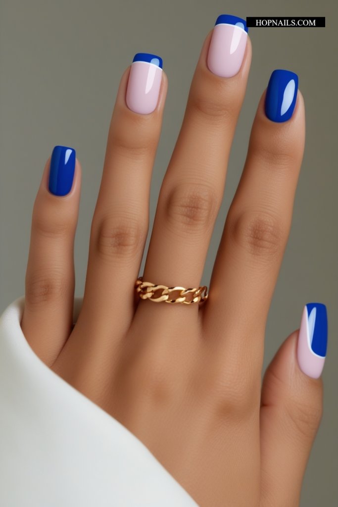 Solid and French Mix nail