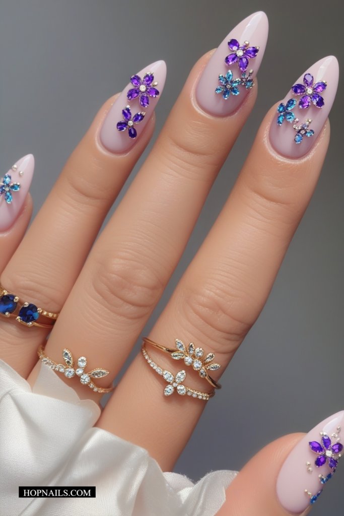Sparkly Rhinestone Flowers